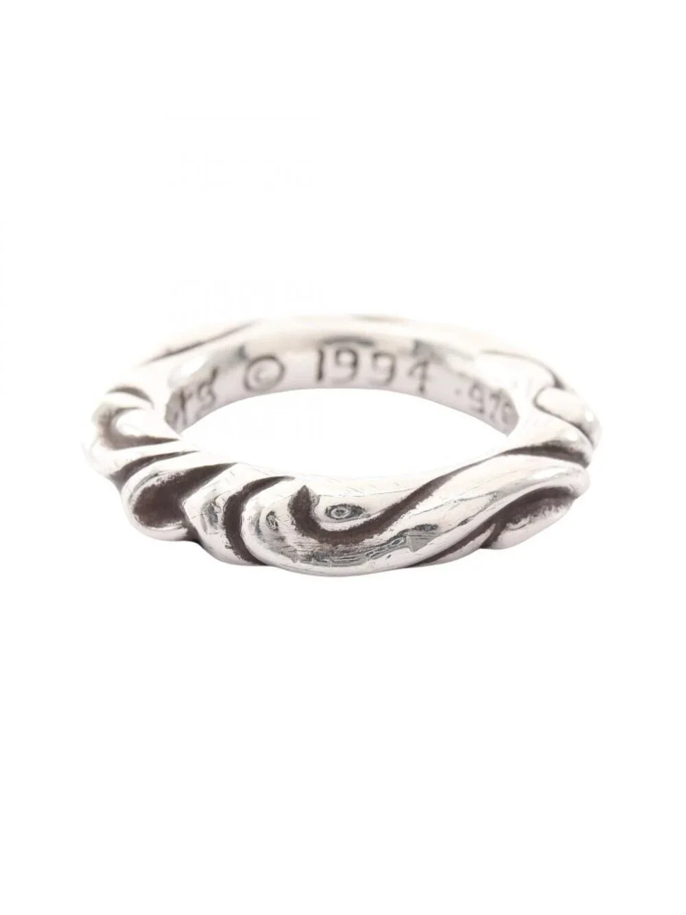 Chrome Hearts Ring Scroll Band 925 Sterling Silver
